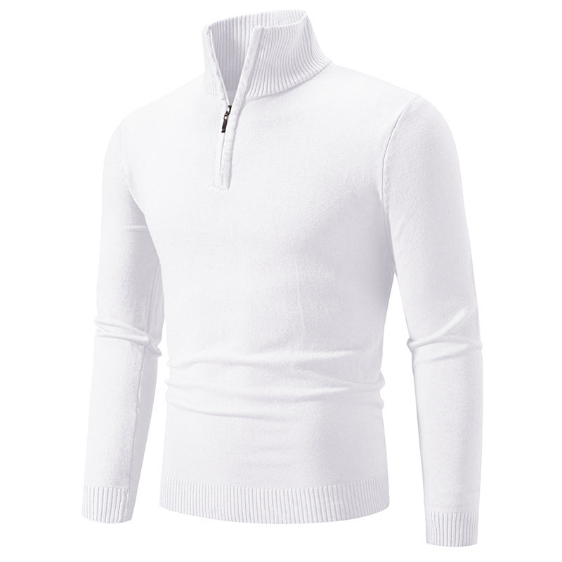 Men's Plus Size Fleece Mock Neck Sweater