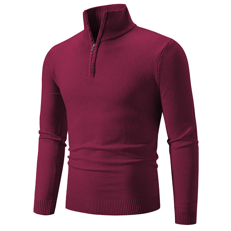Men's Plus Size Fleece Mock Neck Sweater