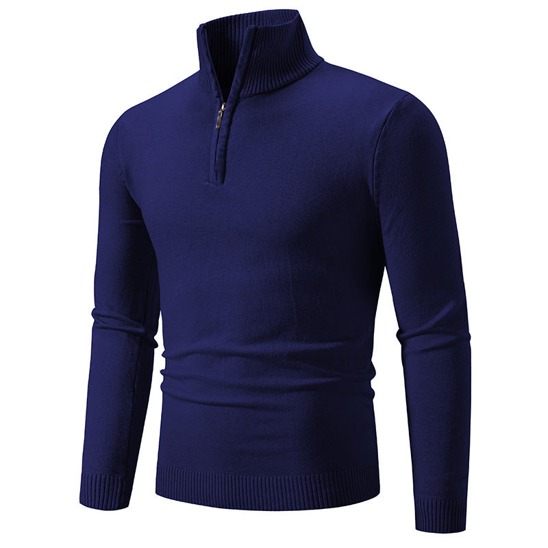 Men's Plus Size Fleece Mock Neck Sweater