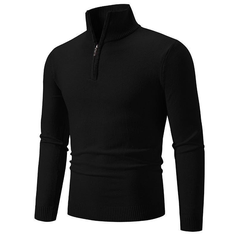 Men's Plus Size Fleece Mock Neck Sweater