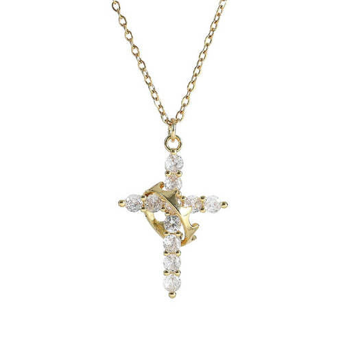 Crown Cross Necklace