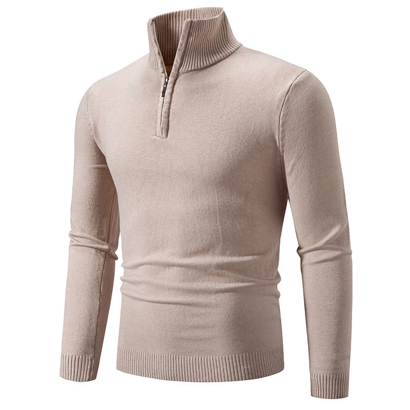 Men's Plus Size Fleece Mock Neck Sweater