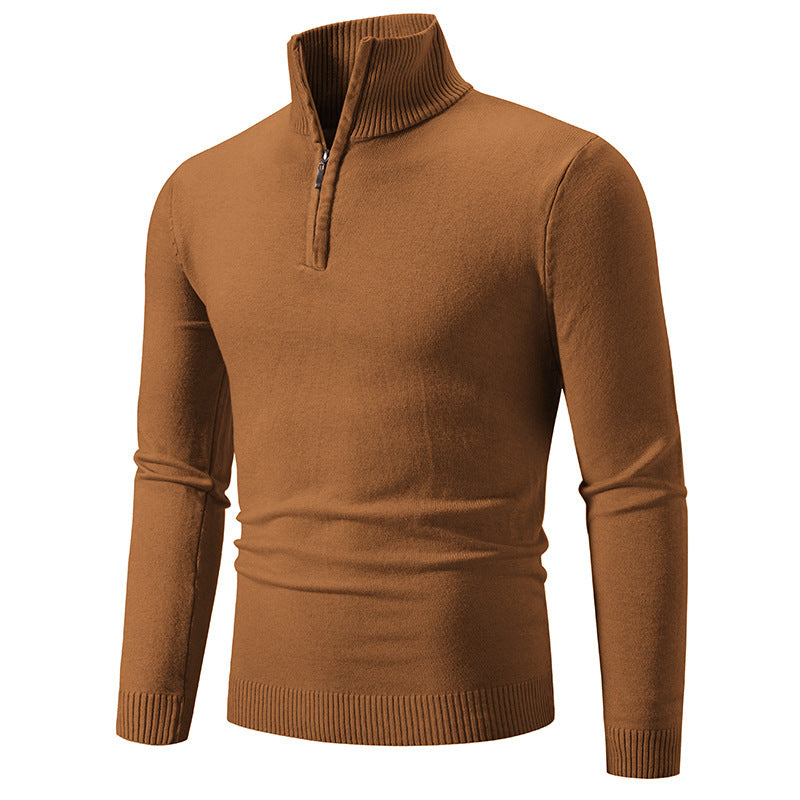 Men's Plus Size Fleece Mock Neck Sweater