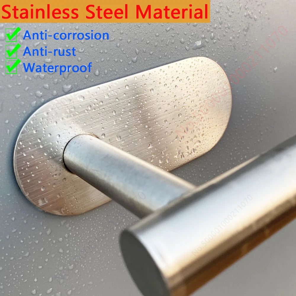 No-Drill Toilet Paper Holder (2-Pack) – Adhesive Stainless Steel Wall Mount for Bathroom & Kitchen