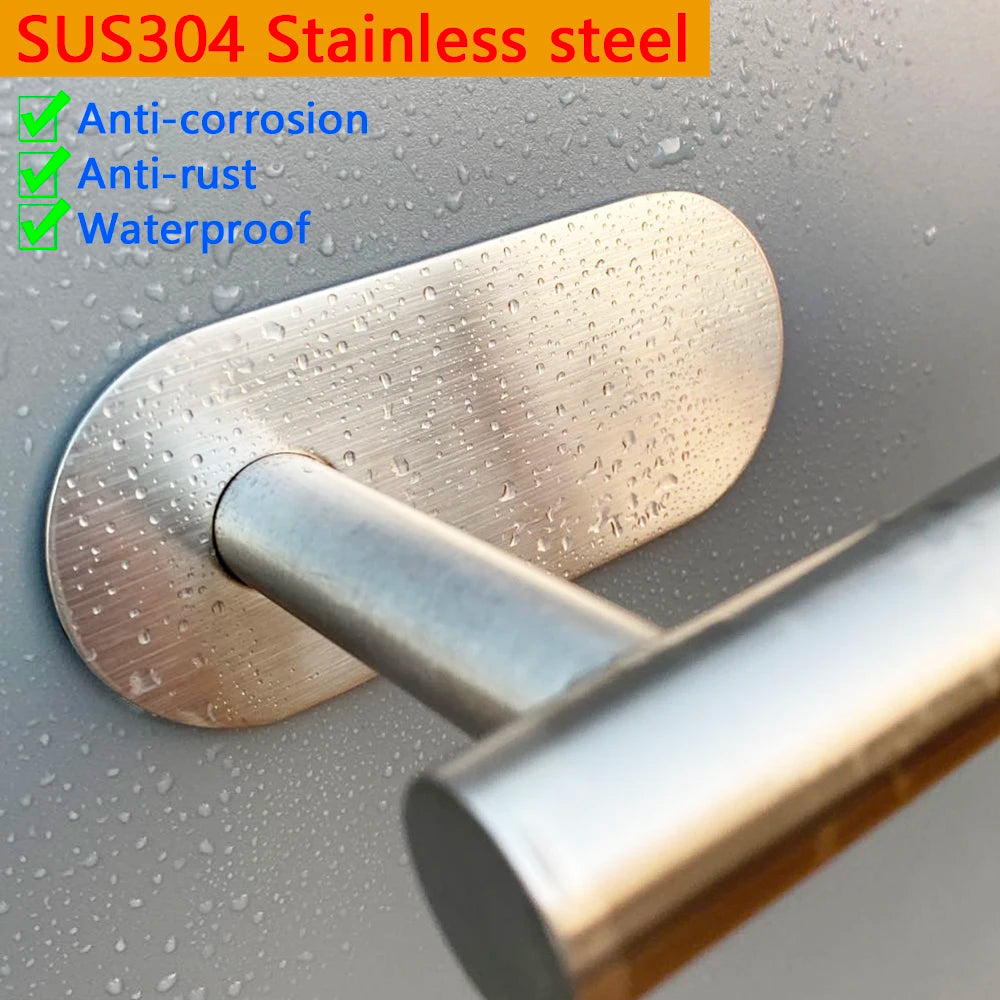 No-Drill Toilet Paper Holder (2-Pack) – Adhesive Stainless Steel Wall Mount for Bathroom & Kitchen