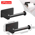 No-Drill Toilet Paper Holder (2-Pack) – Adhesive Stainless Steel Wall Mount for Bathroom & Kitchen