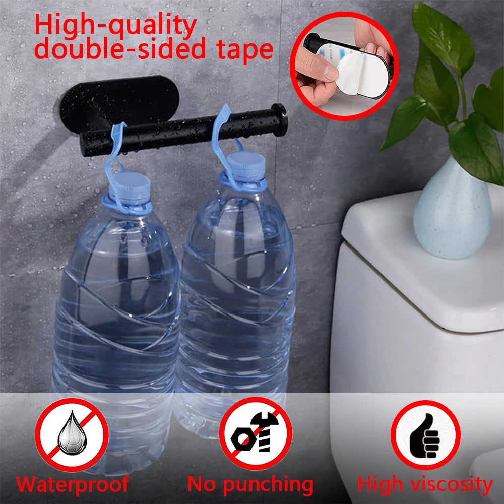 No-Drill Toilet Paper Holder (2-Pack) – Adhesive Stainless Steel Wall Mount for Bathroom & Kitchen