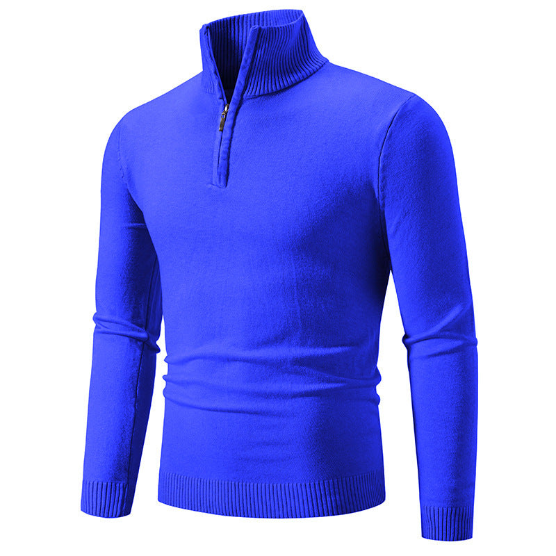 Men's Plus Size Fleece Mock Neck Sweater