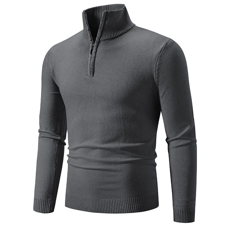 Men's Plus Size Fleece Mock Neck Sweater