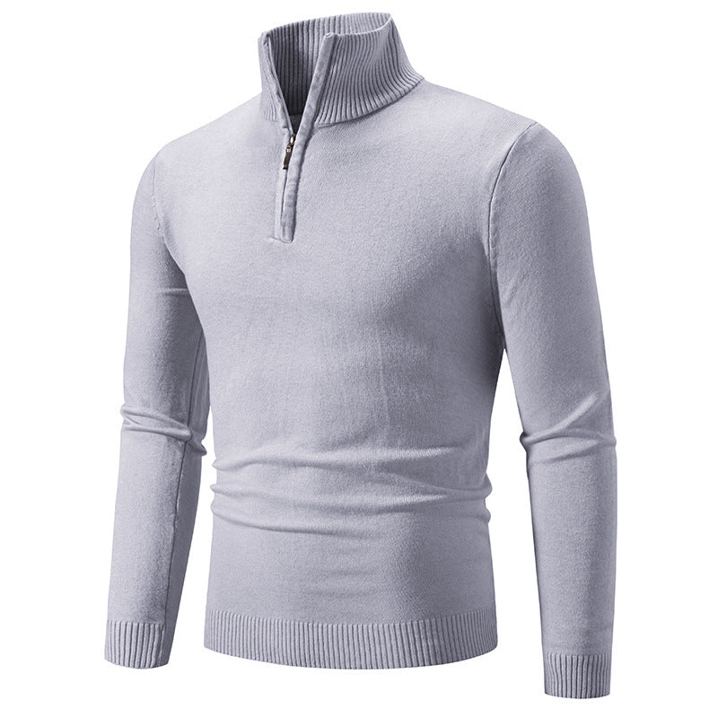 Men's Plus Size Fleece Mock Neck Sweater